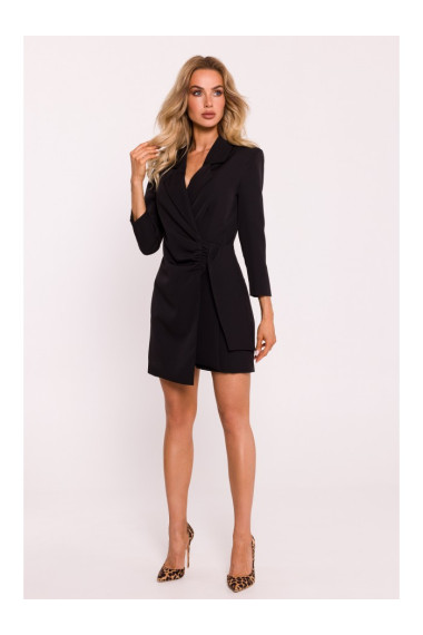 M796 Plejkostīms ar apkakli - melns