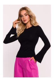 M806 Rievota virsja ar garām piedurknēm - melna