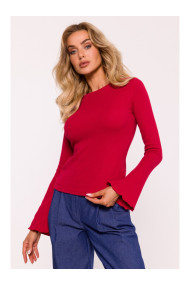 M806 Svīteris ar garām piedurknēm - sarkans