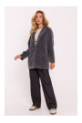 M808 Apcirptas plīšains bleizers - pelēks melanžēts