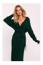 M810 Džempera kleita ar V veida kakla izgriezumu - zaļa