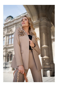 S370 Ziedu žakete - bēšs