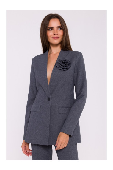 S370 Ziedu žakete - pelēka