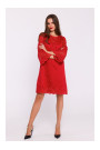 S380 Trapeces formas mežģīņu kleita - sarkana