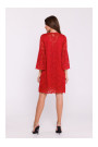 S380 Trapeces formas mežģīņu kleita - sarkana