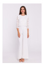 S381 Kombinezons ar mežģīņu detaļām - ekru krāsā