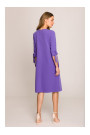 S393 A-veida kleita ar aizdares piedurknēm - violeta