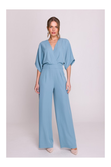 S395 Plašs kombinezons ar apmetuma izgriezumu - debeszils