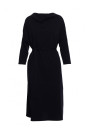 S403 Oversize adīta kleita - melna