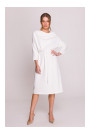 S403 Oversize adīta kleita - ekru krāsā