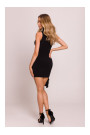 M841 Tie front mini dress - black