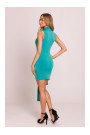 M841 Tie front mini dress - turquoise