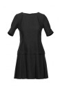 M842 Denim dress with pleats - graphite
