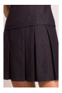 M842 Denim dress with pleats - graphite