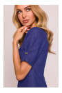 M842 Denim dress with pleats - blue