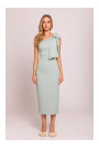 M847 One shoulder bow dress - mint