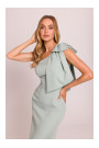 M847 One shoulder bow dress - mint