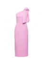 M847 One shoulder bow dress - candy pink