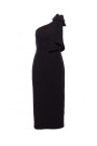 M847 One shoulder bow dress - black