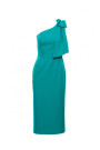 M847 One shoulder bow dress - turquoise