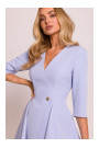 M848 Fit and flare mini dress - light blue