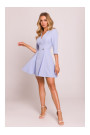 M848 Fit and flare mini dress - light blue