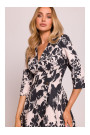M849 Fit and flare mini print dress - model 1