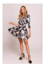 M849 Fit and flare mini print dress - model 1