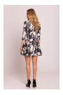 M849 Fit and flare mini print dress - model 1