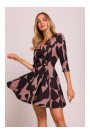 M849 Fit and flare mini print dress - model 2