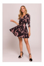 M849 Fit and flare mini print dress - model 2