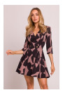 M849 Fit and flare mini print dress - model 2