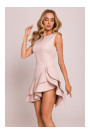 M850 Ruffled mini dress - light beige