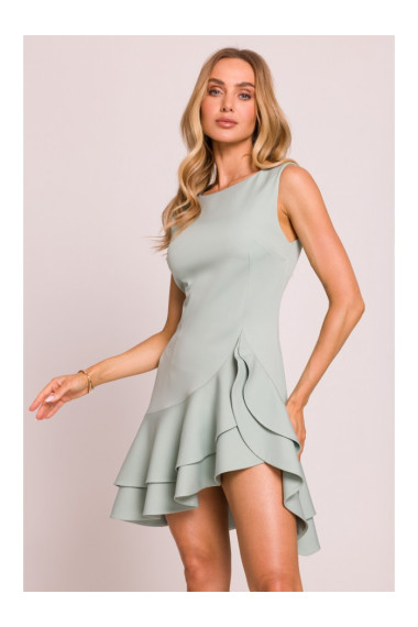 M850 Ruffled mini dress - mint