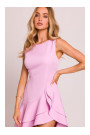 M850 Ruffled mini dress - candy pink