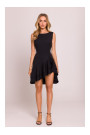 M850 Ruffled mini dress - black