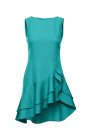 M850 Ruffled mini dress - turquoise