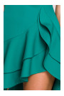 M850 Ruffled mini dress - turquoise