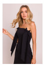 M851 Bustier dress with bows - black