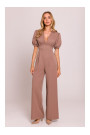 M852 Puff sleeve jumpsuit - mocca