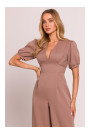 M852 Puff sleeve jumpsuit - mocca