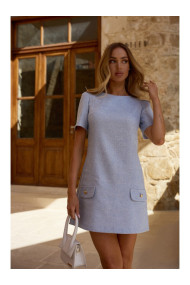 M855 A-line mini dress - light blue