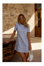 M855 A-line mini dress - light blue