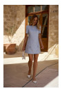 M855 A-line mini dress - light blue