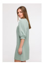 B291 A-line dress with puff sleeves - mint