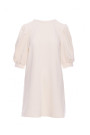 B291 A-line dress with puff sleeves - vanilla