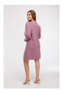 B291 A-line dress with puff sleeves - heather