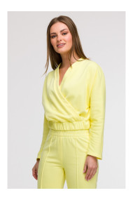 B292 Wrap front sweatshirt - lemon