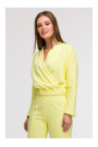 B292 Wrap front sweatshirt - lemon
