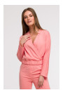 B292 Wrap front sweatshirt - coral